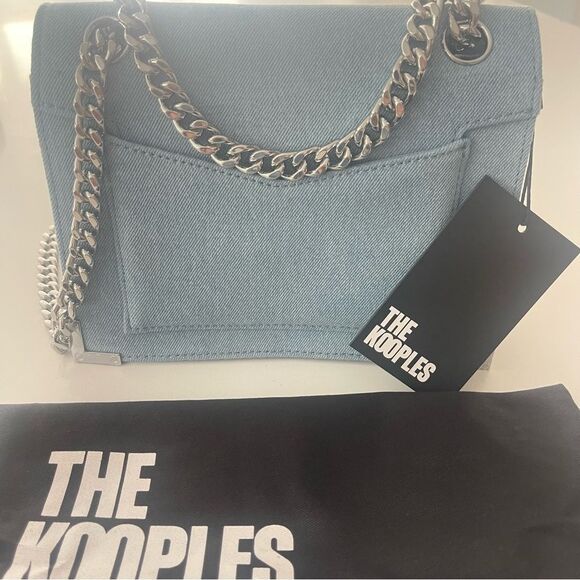 The Kooples Emily blue denim chain bagl NWT - Picture 9 of 9